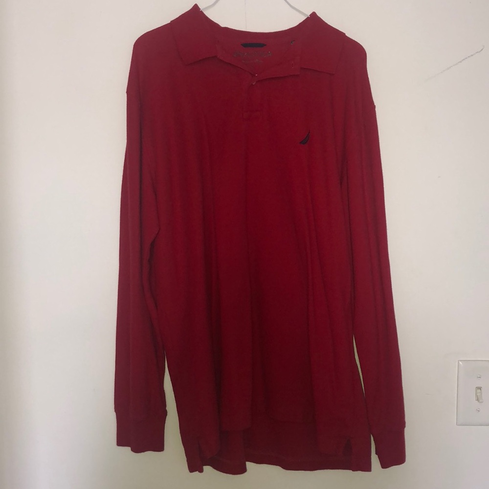 Red long sleeve polo. Men’s large.